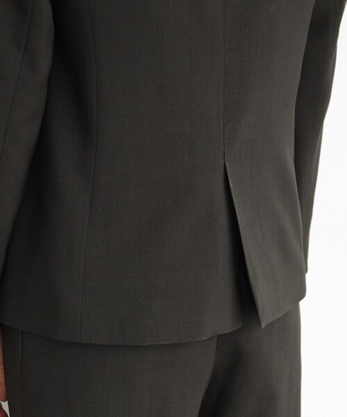 THE SHOP TK (ザ ショップ ティーケー )の「◆【セットアップ可】シャークスキンノーカラージャケット(ノーカラージャケット・レディース・グレー/スミクロ・13/12/11)」の21枚目の写真