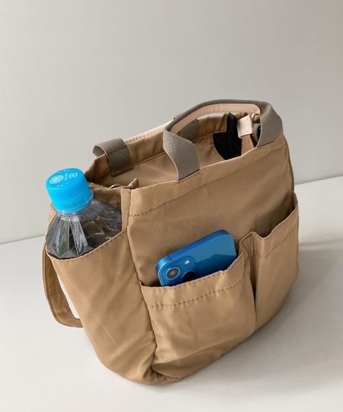 EARTH MADE（アースメイド）の「POCKET 2WAY SHOULDER（トートバッグ・レディース・モスグリーン/ベージュ/ブラック/グレー・FREE）」の5枚目の写真