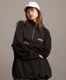 JE-ロゴ＆ハート・ハーフZIPスウェット