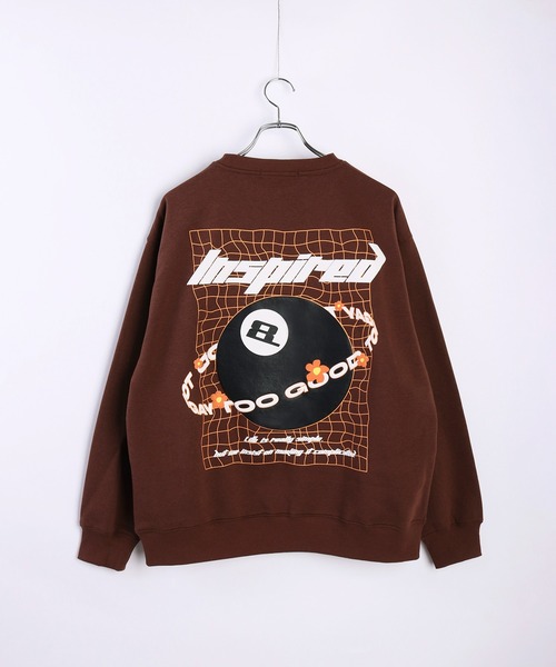 セール】裏起毛 ストリート系プリントトレーナー（スウェット