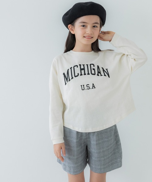 セール】キッズ 親子お揃い テールカットロゴカットソー（T