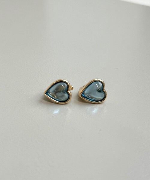 fredy emue（フレディエミュ）の「クリアハートワンタッチピアス（ピアス（両耳用）・レディース・ピンク/グリーン/ブルー/ゴールド・FREE）」の17枚目の写真