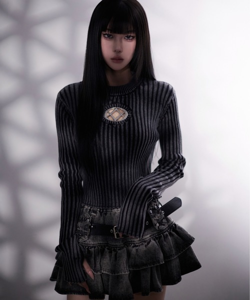 クロップド丈 ニット REFLEM ファッション通販 ファッション クロップド丈 ニット REFLEM