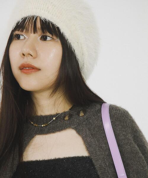 SENSE OF PLACE by URBAN RESEARCH(センスオブプレイスバイアーバンリサーチ)の「『別注』さらさ×SENSE OF PLACE シャギービーニー(ニットキャップ/ビーニー・レディース・グレー/オフホワイト・ONE)」の18枚目の写真