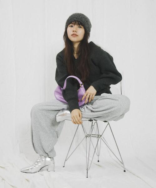 SENSE OF PLACE by URBAN RESEARCH(センスオブプレイスバイアーバンリサーチ)の「『別注』さらさ×SENSE OF PLACE シャギービーニー(ニットキャップ/ビーニー・レディース・グレー/オフホワイト・ONE)」の3枚目の写真