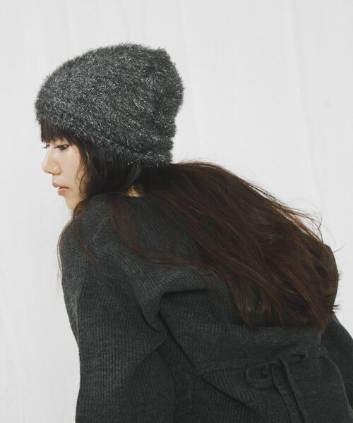 SENSE OF PLACE by URBAN RESEARCH(センスオブプレイスバイアーバンリサーチ)の「『別注』さらさ×SENSE OF PLACE シャギービーニー(ニットキャップ/ビーニー・レディース・グレー/オフホワイト・ONE)」の8枚目の写真
