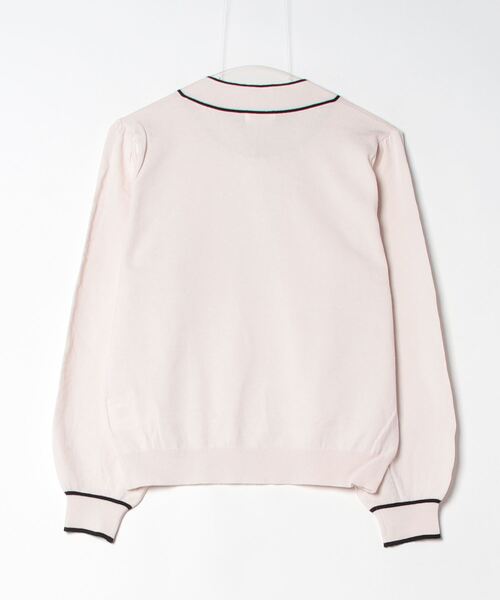 ASTORIA ODIER（アストリアオディール）の「パール装飾  配色ボウタイニットプルオーバー（ニット/セーター・レディース・グレイッシュブルー/ライトグレー/ブラック/アイボリー・MEDIUM/LARGE）」の5枚目の写真