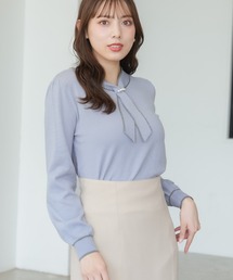 ASTORIA ODIER | パール装飾  配色ボウタイニットプルオーバー(ニット/セーター)