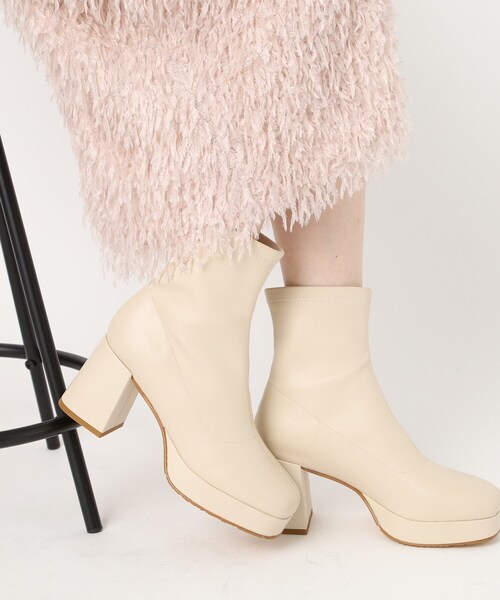 【セール】スクエアストレッチショートブーツ（ブーツ）｜ESPERANZA（エスペランサ）