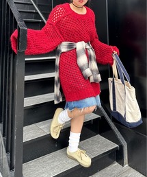 【Ltd.】OVER MESH KNIT