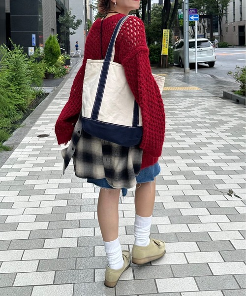 archives(アルシーヴ)の「【Ltd.】OVER MESH KNIT(ニット/セーター・レディース・チャコールグレー/イエロー/レッド・FREE)」の4枚目の写真
