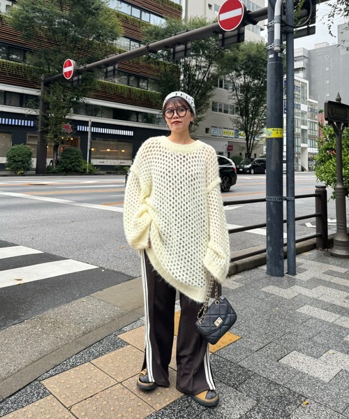archives(アルシーヴ)の「【Ltd.】OVER MESH KNIT(ニット/セーター・レディース・チャコールグレー/イエロー/レッド・FREE)」の19枚目の写真