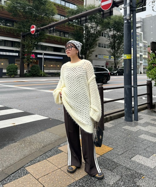 archives(アルシーヴ)の「【Ltd.】OVER MESH KNIT(ニット/セーター・レディース・チャコールグレー/イエロー/レッド・FREE)」の18枚目の写真