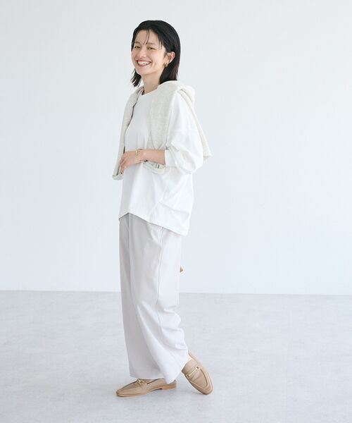 CRAFT STANDARD BOUTIQUE(クラフトスタンダードブティック)の「コクーンシルエットチュニック(Tシャツ/カットソー・レディース・ブラック/チャコールグレー/オレンジ/ホワイト・FREE)」の5枚目の写真