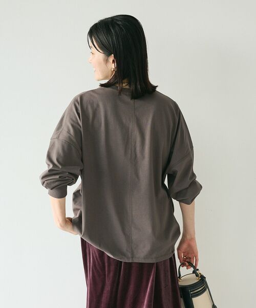CRAFT STANDARD BOUTIQUE(クラフトスタンダードブティック)の「コクーンシルエットチュニック(Tシャツ/カットソー・レディース・ブラック/チャコールグレー/オレンジ/ホワイト・FREE)」の19枚目の写真