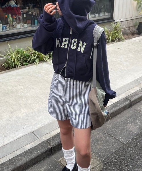 nemne store(ネンネストア)の「【keel】ロゴジップパーカー(パーカー・レディース・杢グレー/ネイビー・SMALL/MEDIUM)」の4枚目の写真