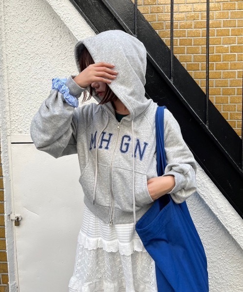 nemne store(ネンネストア)の「【keel】ロゴジップパーカー(パーカー・レディース・杢グレー/ネイビー・SMALL/MEDIUM)」の13枚目の写真