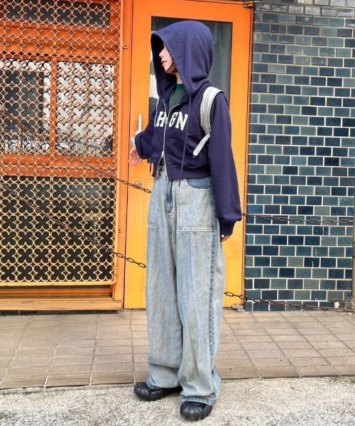 nemne store(ネンネストア)の「【keel】ロゴジップパーカー(パーカー・レディース・杢グレー/ネイビー・SMALL/MEDIUM)」の6枚目の写真