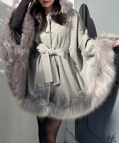  PARTY フードファーケープコート ZOZO限定 ZOZO限定】フードファーケープコート（その他アウター）｜ROYAL PARTY