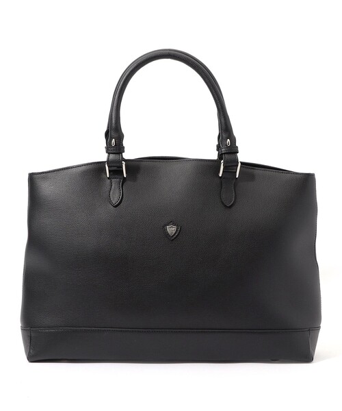 CHAMBORD SELLIER(シャンポールセリエ)の「Chambord Sellier LIL BRIEF シュリンクレザー ブリーフトート CRUMBS(ビジネスバッグ・メンズ・ブラック/ダークブラウン・FREE)」の2枚目の写真