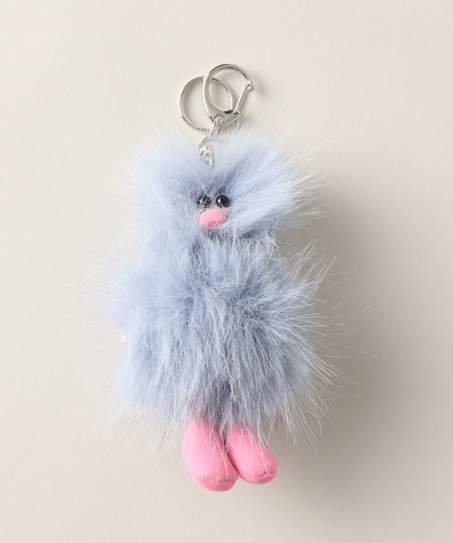 【GREYMANSION】Baby Ostrich Pom-pom Key Ring *basic* GREYMANSION】Baby Ostrich Pom-pom Key Ring *basic* (GREY