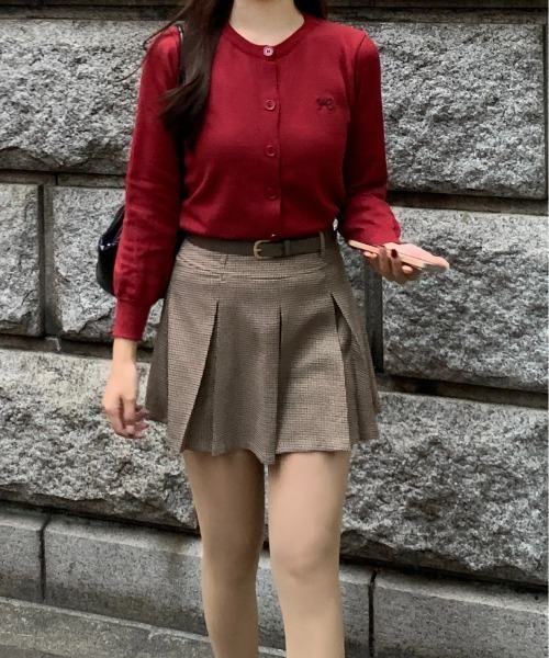 by your closet(バイユアークローゼット)の「リボン ポイント カーディガン(ニット/セーター・レディース・ブラック/レッド・FREE)」の16枚目の写真