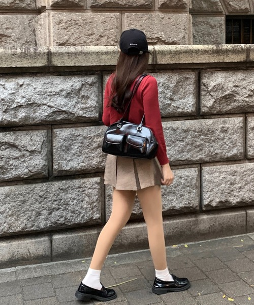 by your closet(バイユアークローゼット)の「リボン ポイント カーディガン(ニット/セーター・レディース・ブラック/レッド・FREE)」の19枚目の写真