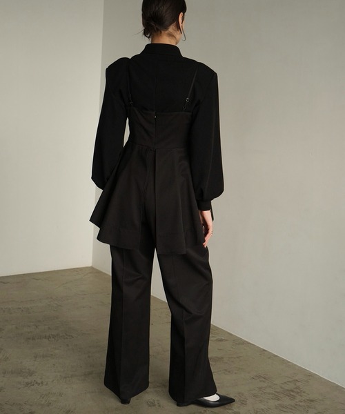 CLANE(クラネ)の「PEPLUM BUSTIER ALL IN ONE(つなぎ/オールインワン・レディース・その他/ブラック・0/1)」の10枚目の写真