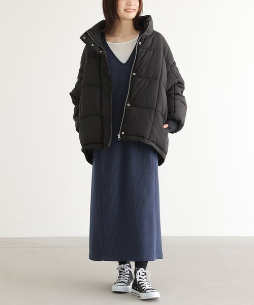 n'OrLABEL（ノアールレーベル）の「裏シャギーピンストライプワンピース（ワンピース・レディース・チャコールグレー/ネイビー・1/2）」の19枚目の写真