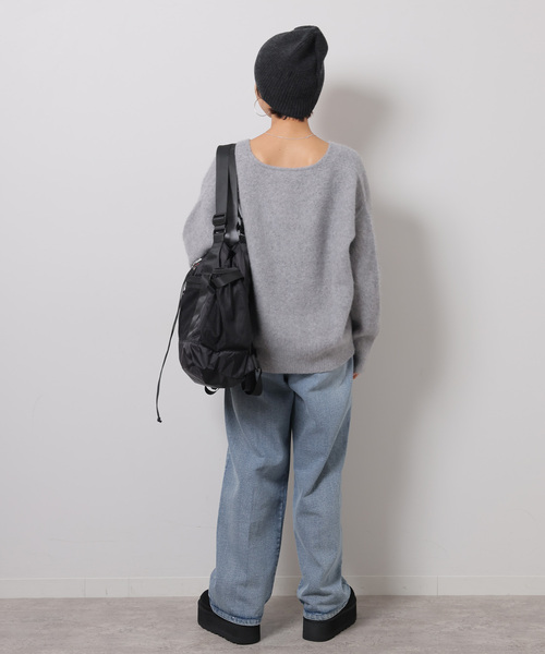 JOURNAL STANDARD relume（ジャーナルスタンダード　レリューム）の「【COSY/コージー】*relume Lambswool CAP：ニットキャップ（ニットキャップ/ビーニー・レディース・チャコールグレー/グレー/ブラウン系その他・FREE）」の6枚目の写真