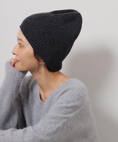 JOURNAL STANDARD relume（ジャーナルスタンダード　レリューム）の「【COSY/コージー】*relume Lambswool CAP：ニットキャップ（ニットキャップ/ビーニー・レディース・チャコールグレー/グレー/ブラウン系その他・FREE）」の7枚目の写真