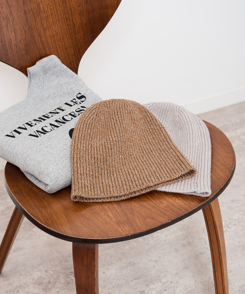 JOURNAL STANDARD relume（ジャーナルスタンダード　レリューム）の「【COSY/コージー】*relume Lambswool CAP：ニットキャップ（ニットキャップ/ビーニー・レディース・チャコールグレー/グレー/ブラウン系その他・FREE）」の9枚目の写真