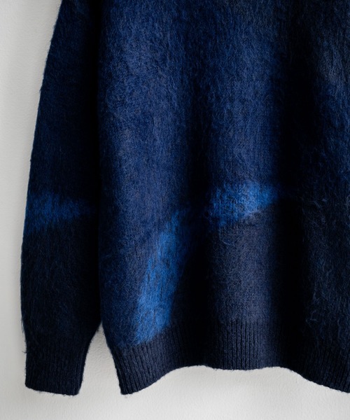 Rocky Monroe(ロッキーモンロー)の「新色追加 オーバーサイズ モヘアライクグラデーションニット(ニット/セーター・メンズ・ワイン/グリーン/ブラック/ブルー/ブラウン/チャコール・XL/L/M)」の10枚目の写真