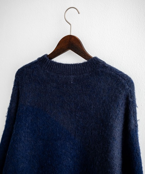 Rocky Monroe(ロッキーモンロー)の「新色追加 オーバーサイズ モヘアライクグラデーションニット(ニット/セーター・メンズ・ワイン/グリーン/ブラック/ブルー/ブラウン/チャコール・XL/L/M)」の12枚目の写真