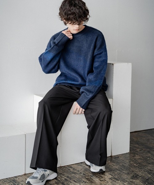 新色追加 オーバーサイズ モヘアライクグラデーションニット（ニット