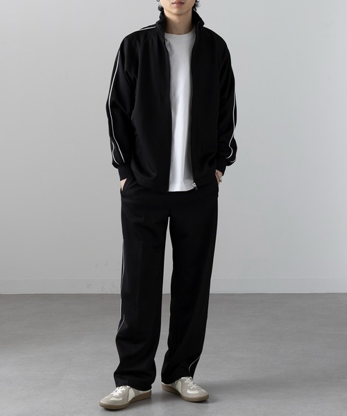 wundou(ウンドウ)の「【wundou】パイピングトレーニングシャツ P2000(ジャージ・メンズ・ブラック/グリーン/ネイビー・M/L/XL)」の6枚目の写真
