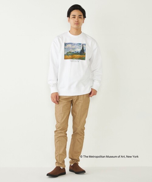 SHIPS Colors(シップス カラーズ)の「SHIPS Colors:THE MET コラボ プリント スウェット(スウェット・メンズ・ライトホワイト/ブラック・MEDIUM/LARGE)」の4枚目の写真