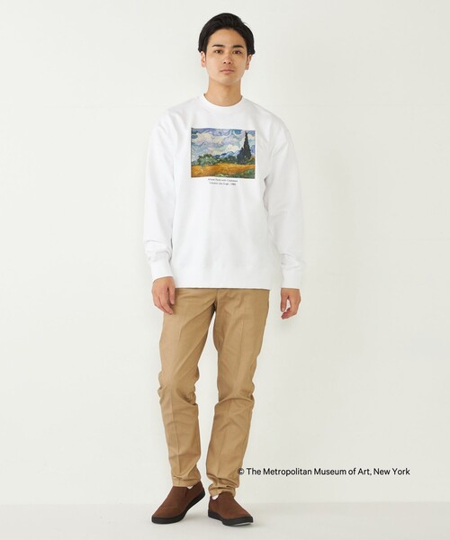 SHIPS Colors(シップス カラーズ)の「SHIPS Colors:THE MET コラボ プリント スウェット(スウェット・メンズ・ライトホワイト/ブラック・MEDIUM/LARGE)」の10枚目の写真