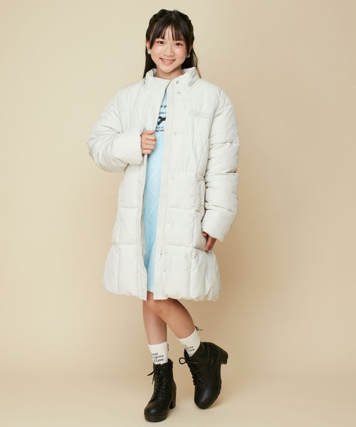 JENNI love（ジェニィラブ）の「マシュマロニットそでシャギーワンピ（ワンピース・キッズ・オフホワイト/グレー/サックスブルー・130cm/140cm/150cm/160cm）」の15枚目の写真