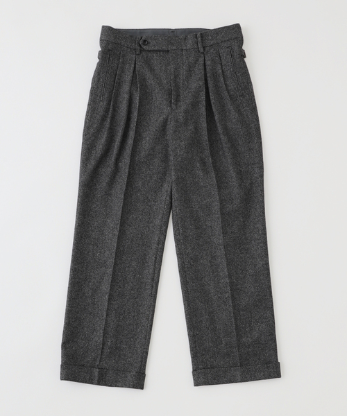 EDIFICE（エディフィス）の「LA BOUCLE (ラブークル) TOP FLANNEL パンツ（スラックス・メンズ・ライトグレー/カーキ・2/3）」の2枚目の写真