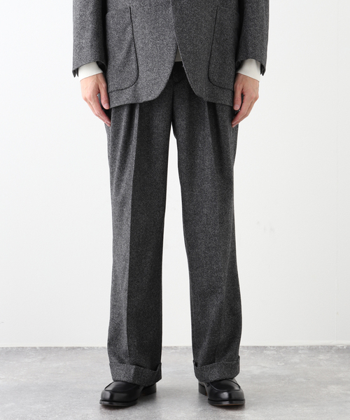 EDIFICE（エディフィス）の「LA BOUCLE (ラブークル) TOP FLANNEL パンツ（スラックス・メンズ・ライトグレー/カーキ・2/3）」の12枚目の写真