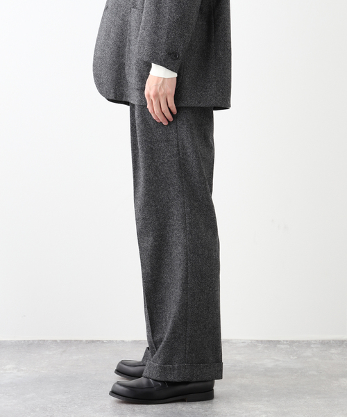 EDIFICE（エディフィス）の「LA BOUCLE (ラブークル) TOP FLANNEL パンツ（スラックス・メンズ・ライトグレー/カーキ・2/3）」の13枚目の写真