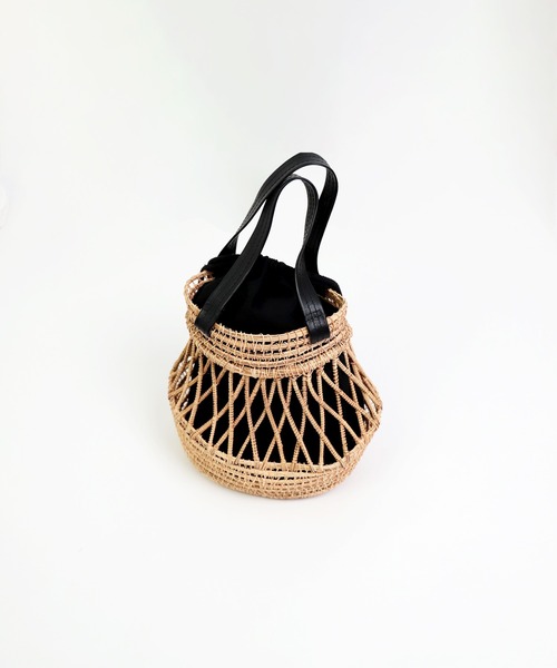 TARANGO（タランゴ）の「[ TARANGO JUTE ] PALM カゴバッグ（かごバッグ・レディース・ホワイト/ブラック・FREE）」の9枚目の写真