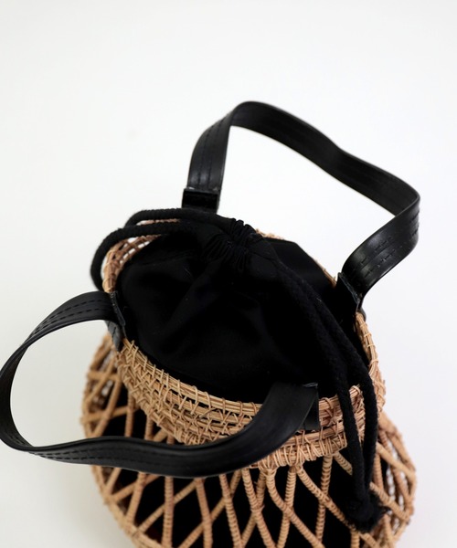 TARANGO（タランゴ）の「[ TARANGO JUTE ] PALM カゴバッグ（かごバッグ・レディース・ホワイト/ブラック・FREE）」の19枚目の写真