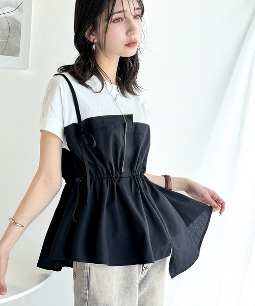 セール】リラクシーでスッキリシルエット。アシメレイヤード風