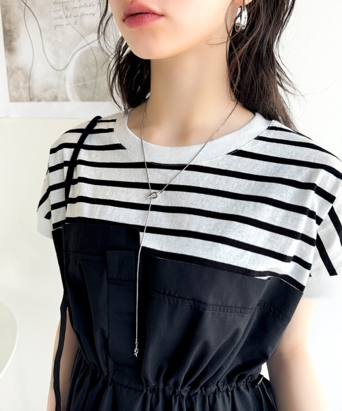 classicalelf(クラシカルエルフ)の「リラクシーでスッキリシルエット。アシメレイヤード風トップス(Tシャツ/カットソー・レディース・ホワイト系その他/ホワイト×ブラック/ブラック系その他・LARGE/MEDIUM/SMALL/X-LARGE)」の22枚目の写真