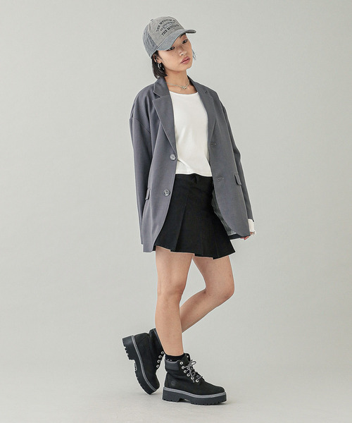 X-girl（エックスガール）の「ONE POINT BUTTERFLY L/S BABY TOP（Tシャツ/カットソー・レディース・ホワイト/ブラック/ブルー・S/M）」の16枚目の写真