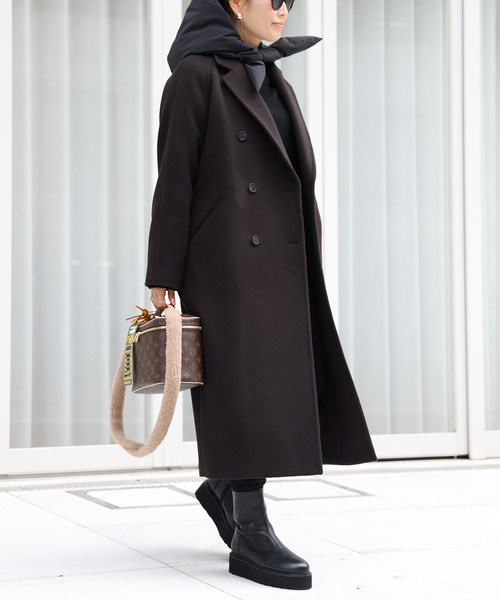 ドゥーズィエムクラス　ダークブラウン　ロングコート　定価13.2万 ドゥーズィエムクラス 定価13.2万円 ブラウン ロングコート