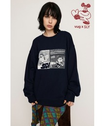 SLY - S837❤️ ＳＬＹ　スライ　オーバーサイズスウェット　Fサイズ ブルー　青 SLY ブラウス シャツ 2WAY OVER SIZE SH ツーウェイ オーバー