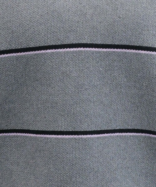 RAGEBLUE（レイジブルー）の「ラガーボーダーニットポロ（ニット/セーター・レディース・ブラック/グレー/ブルー・FREE）」の22枚目の写真